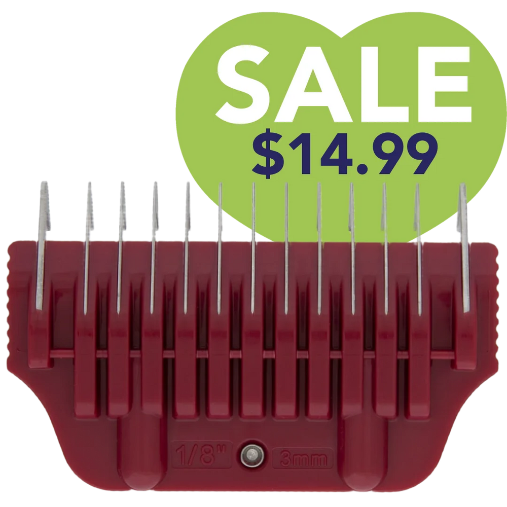 #5 1/8" Maroon Wide Snap on Comb by PetStore.Direct