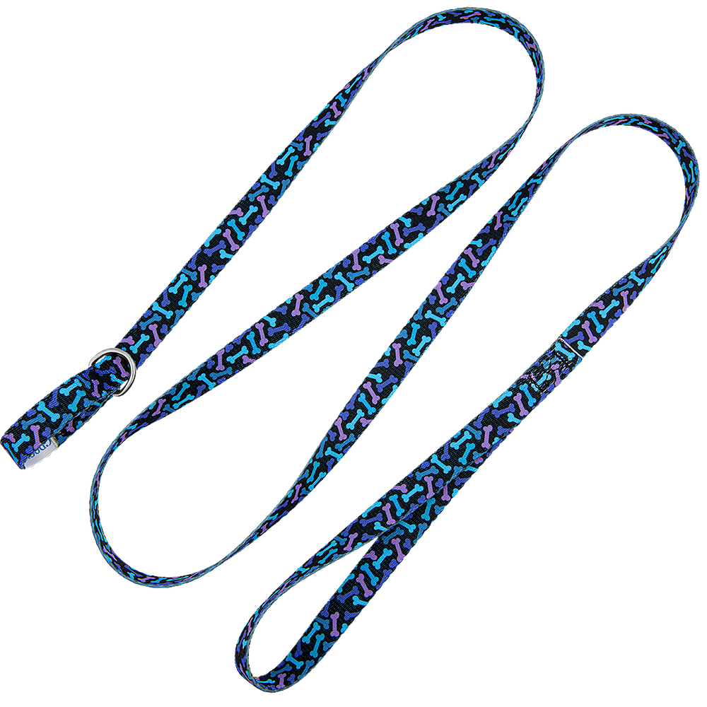 5ft Slip-Lead Leash Colorful Bones by Groom Loop