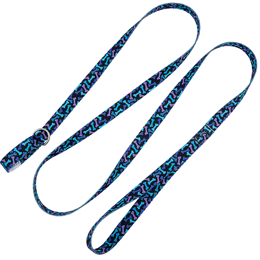 5ft Slip-Lead Leash Colorful Bones by Groom Loop