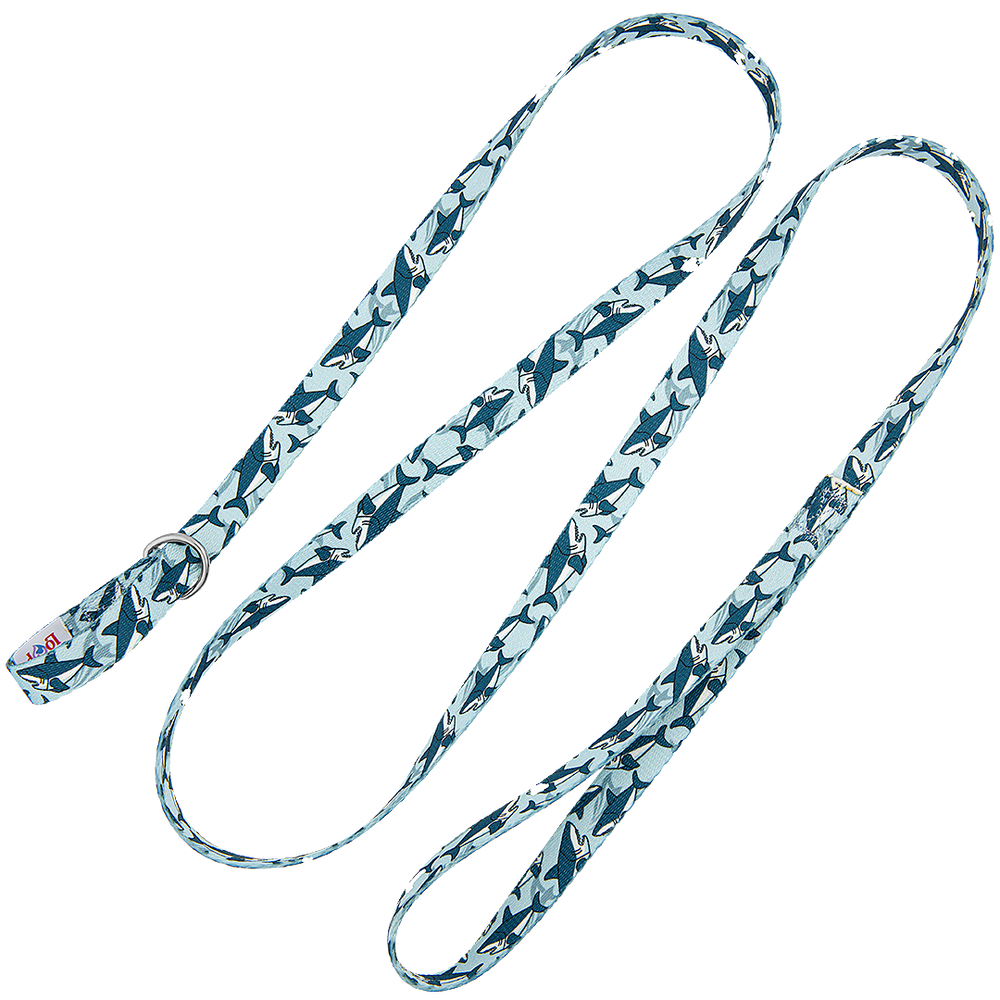 5ft Slip-Lead Leash Blue Sharks by Groom Loop