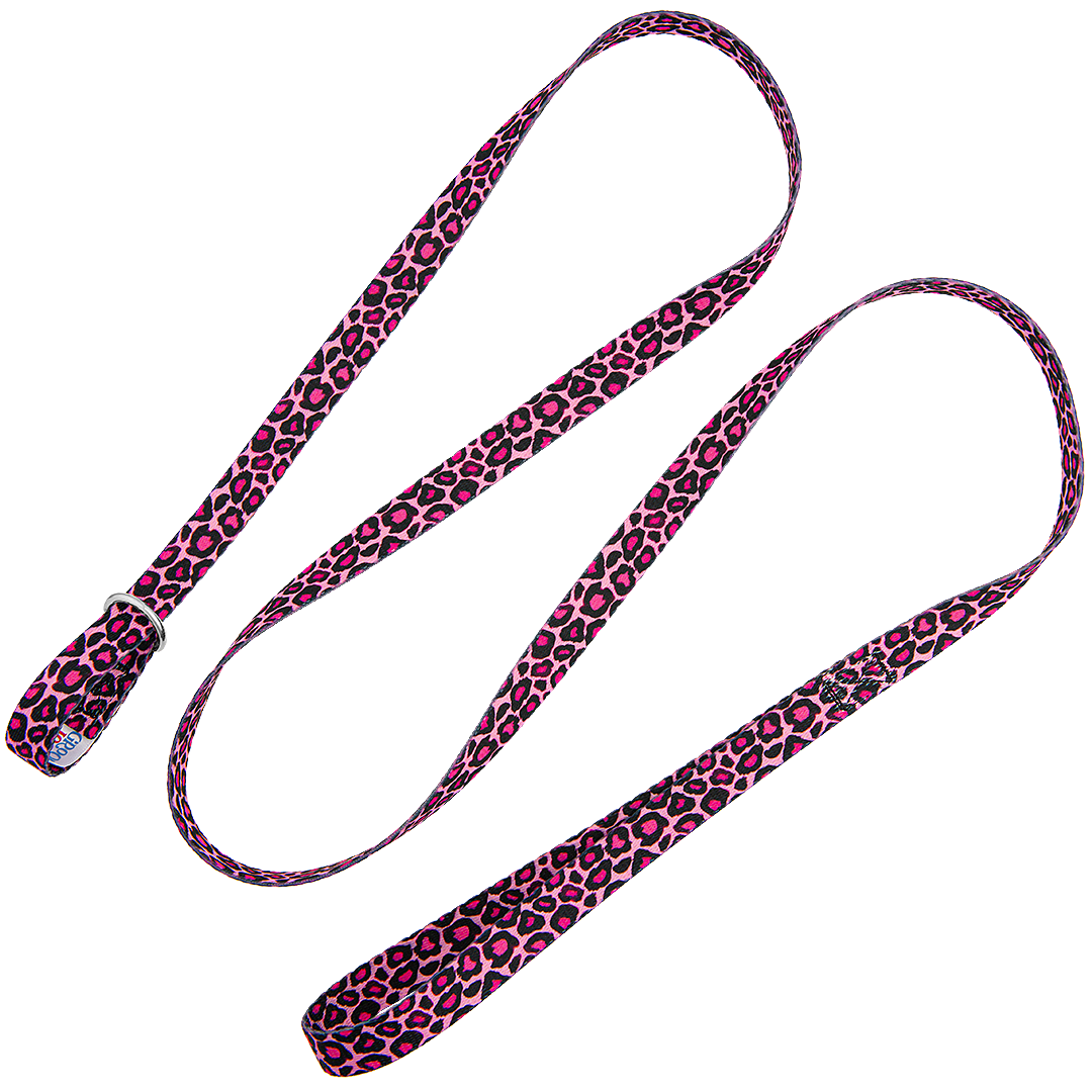 5ft Slip-Lead Leash Pink Leopard by Groom Loop