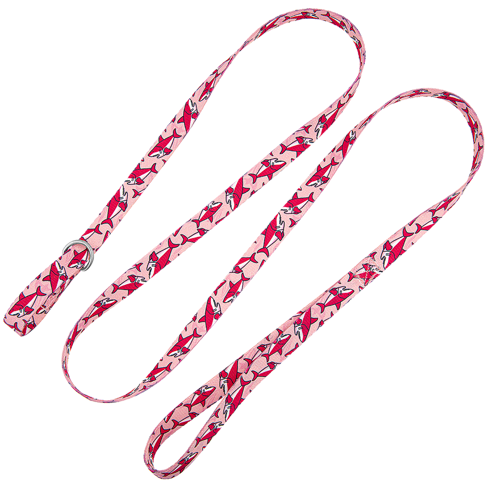 5ft Slip-Lead Leash Pink Sharks by Groom Loop