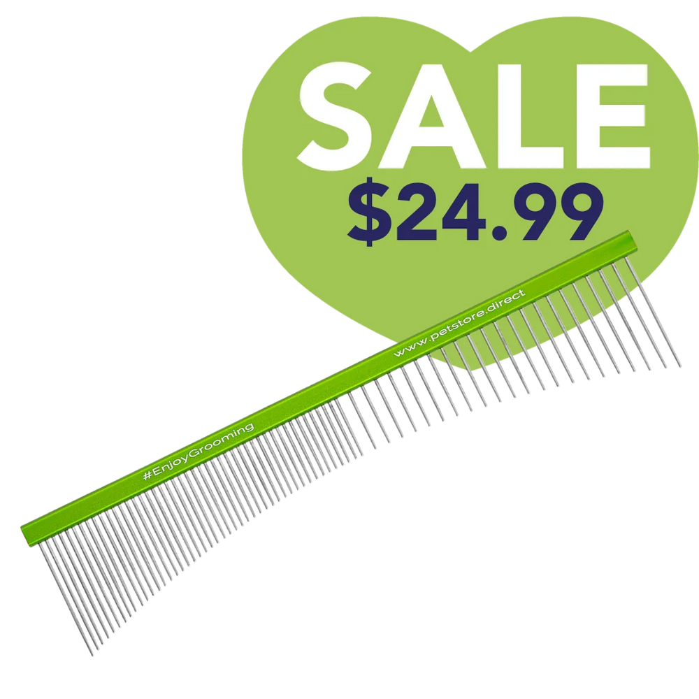 PetStore.Direct 6.5" 50/50 Green Reversed Half-Moon Comb