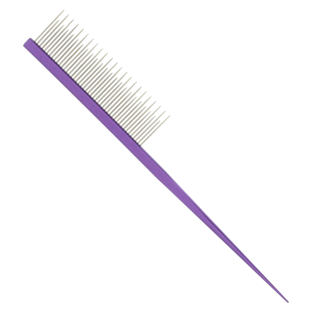 7" Purple Rat Tail Dematting Comb by PetStore.Direct