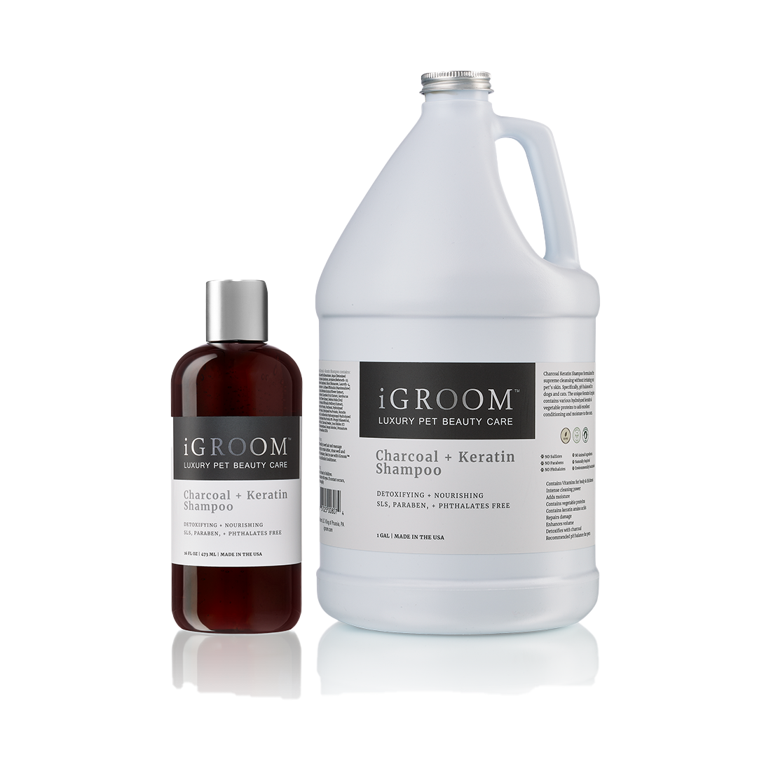 Charcoal and Keratin Shampoo Gallon by iGroom