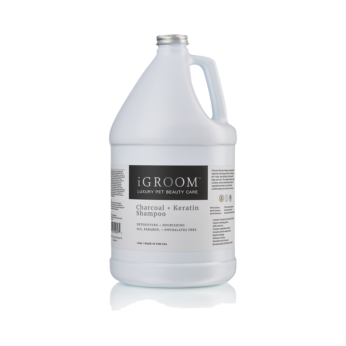 Charcoal and Keratin Shampoo Gallon by iGroom