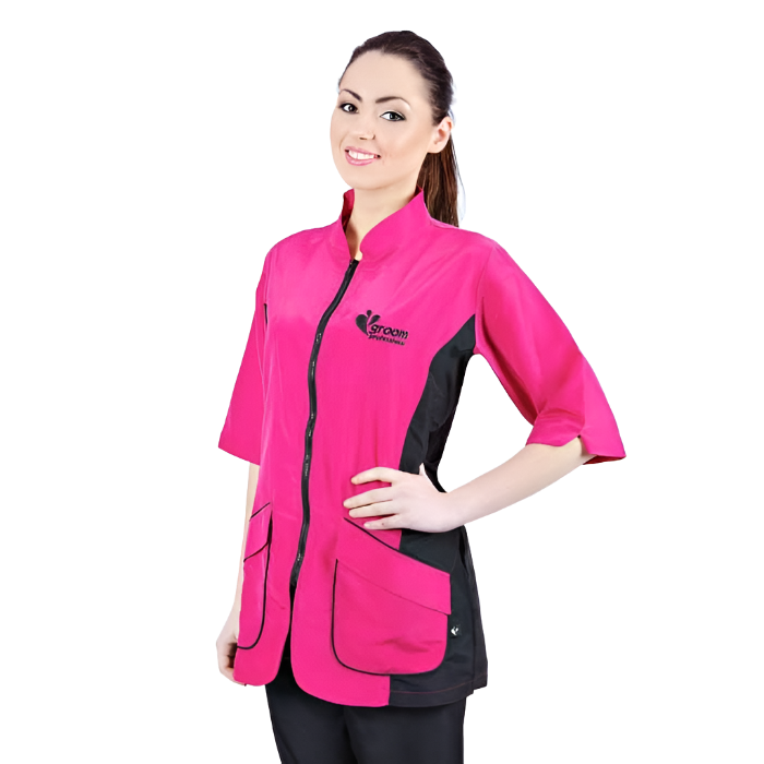 Pink Treviso Grooming Jacket by Groom Professional