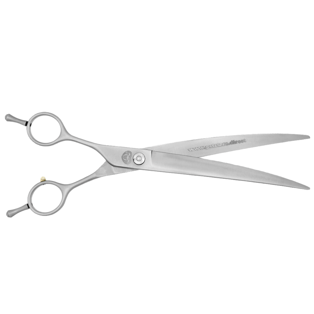 8" Premium Curve Left-Handed Grooming Shears by PetStore.Direct