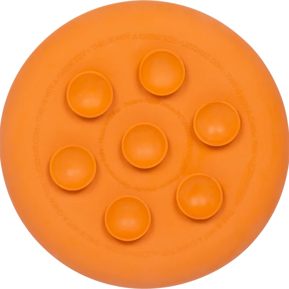 UFO Slow Feeder Dog Bowl Orange by LickiMat