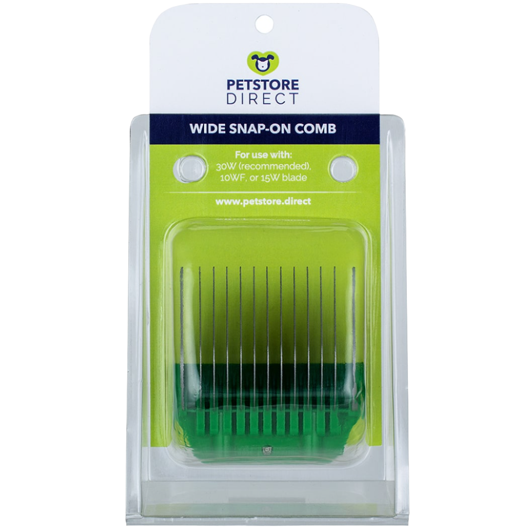 #C 7/8″ Green Wide Snap on Comb by PetStore.Direct