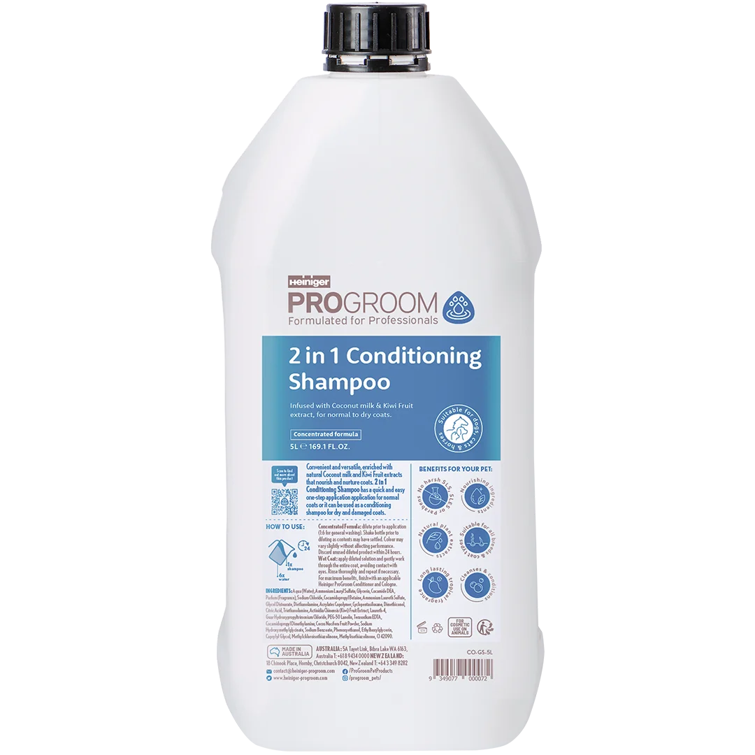 2 in 1 Shampoo 5 Litre by Heiniger ProGroom