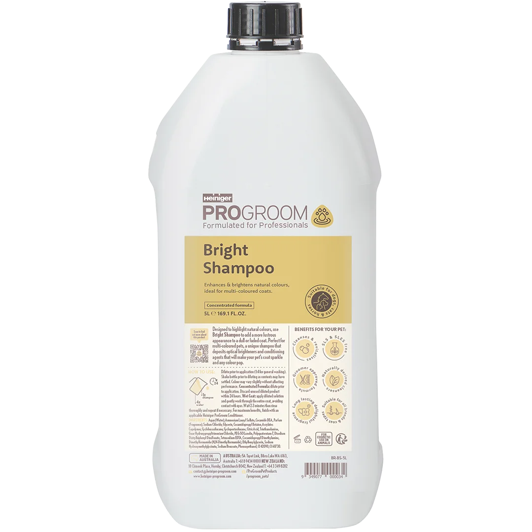 Bright Shampoo 5 Litre by Heiniger ProGroom