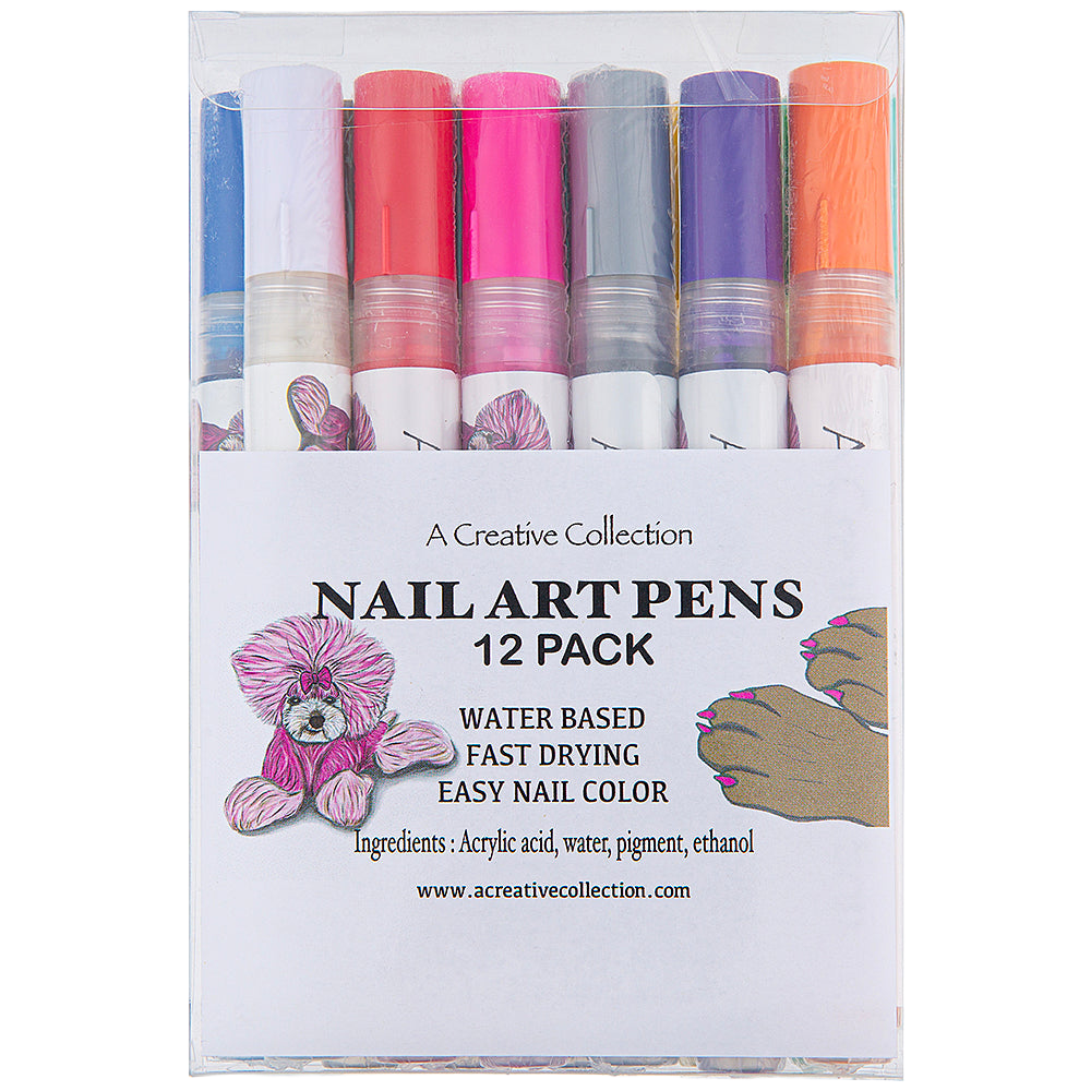Nail Art Pen Pack of 12 by A Creative Collection