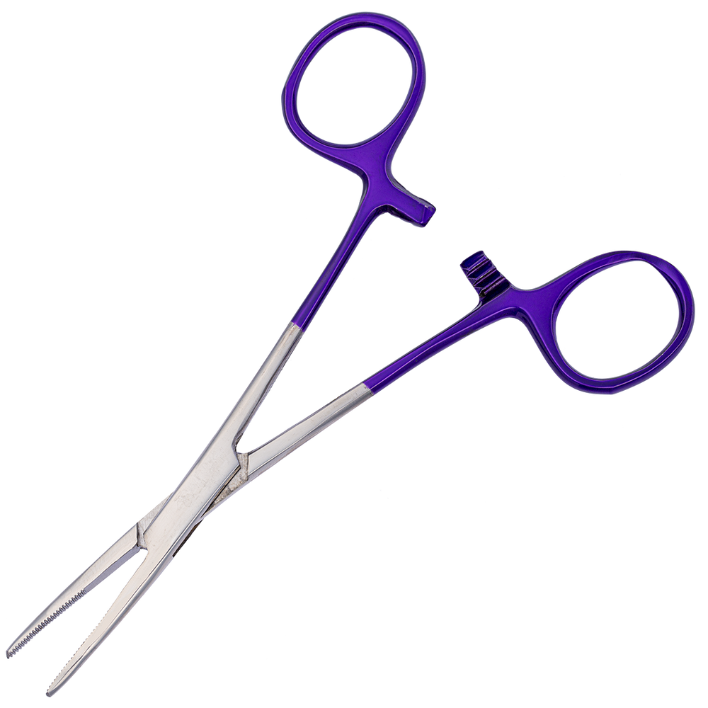 5.5" Straight Hemostat with Purple Handles 706S by Aaronco