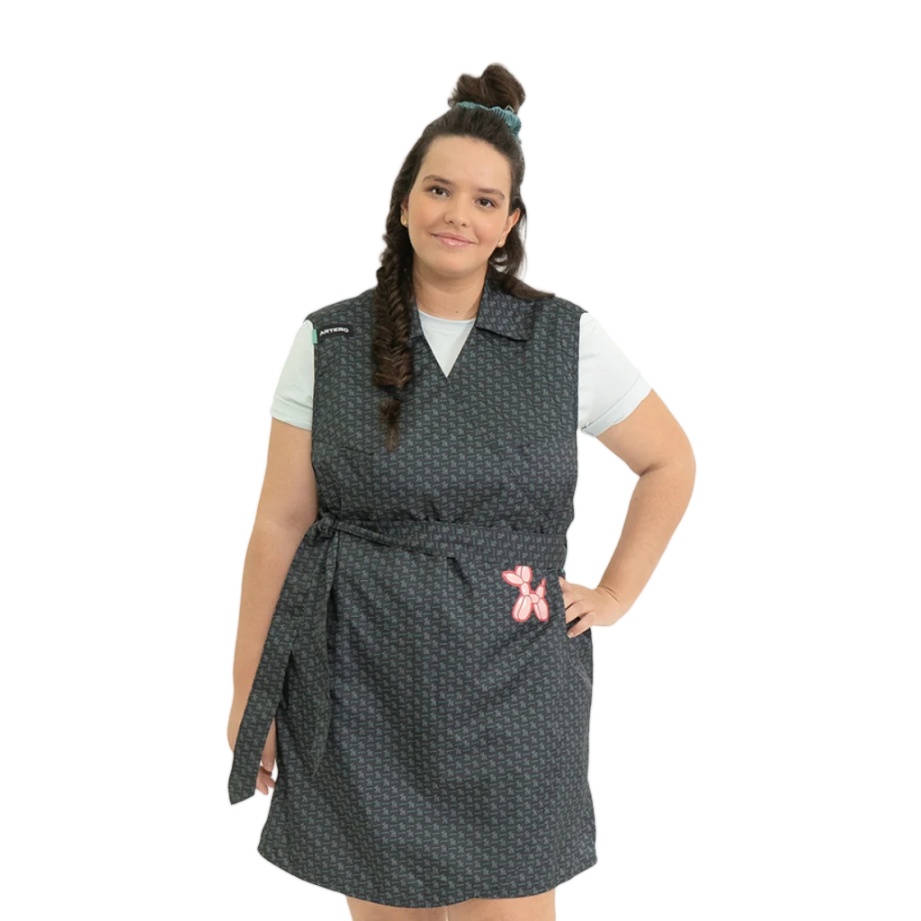 Marsella-Printed Plus Size Dress/Apron by Artero