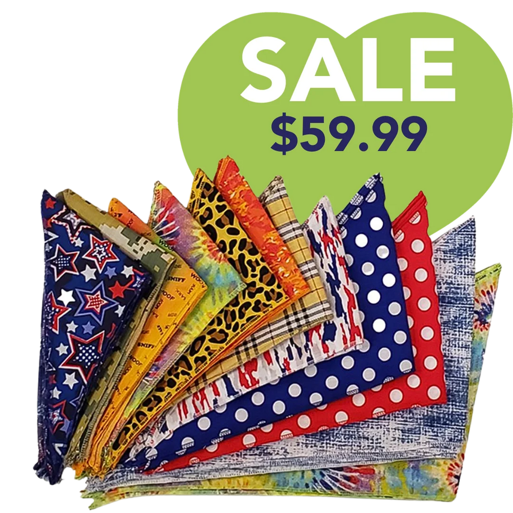 Casual Bandanas - 60 Assorted Sizes and Patterns by Bandanas Unlimited