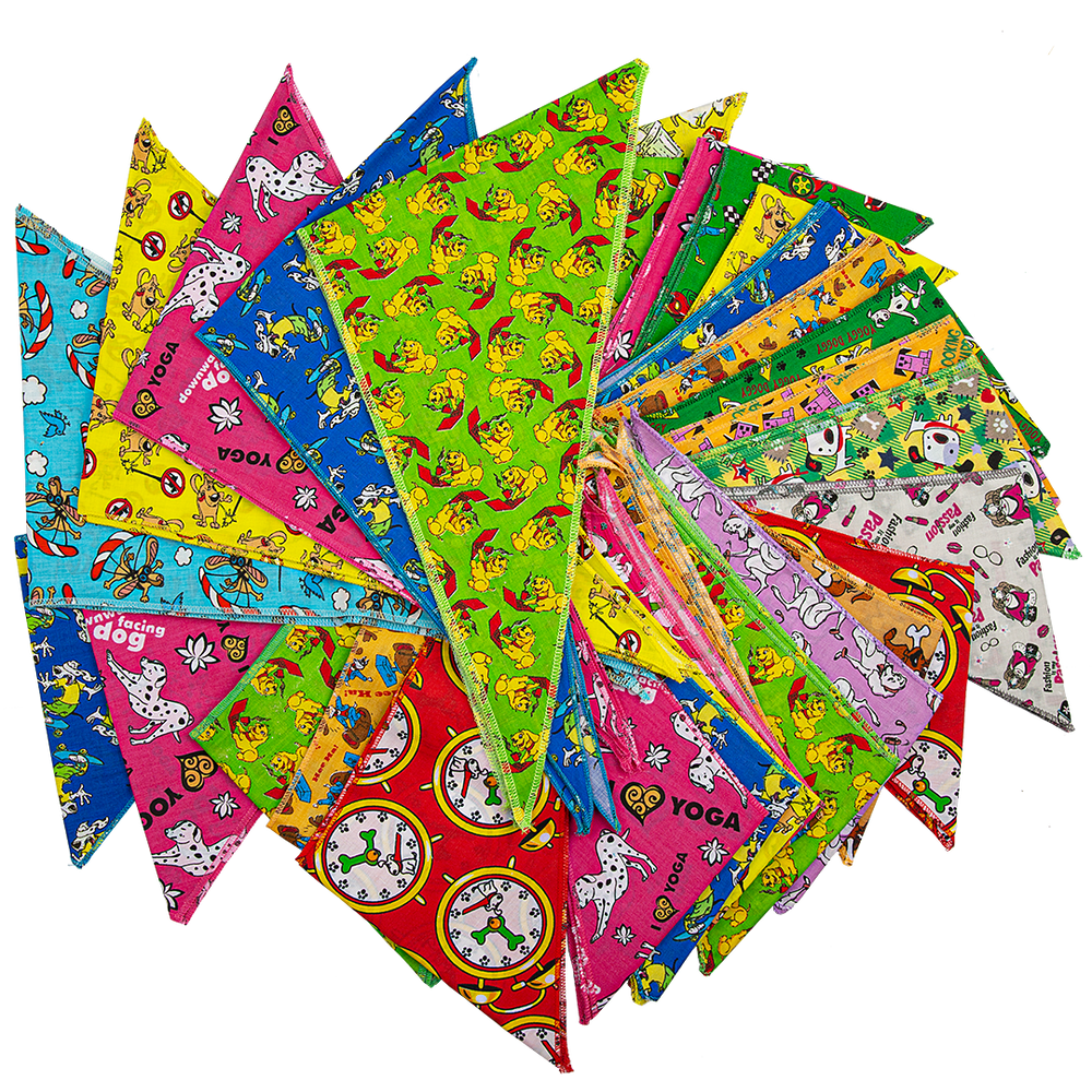 Doggie 60 Assorted Bandanas by Bandanas Unlimited