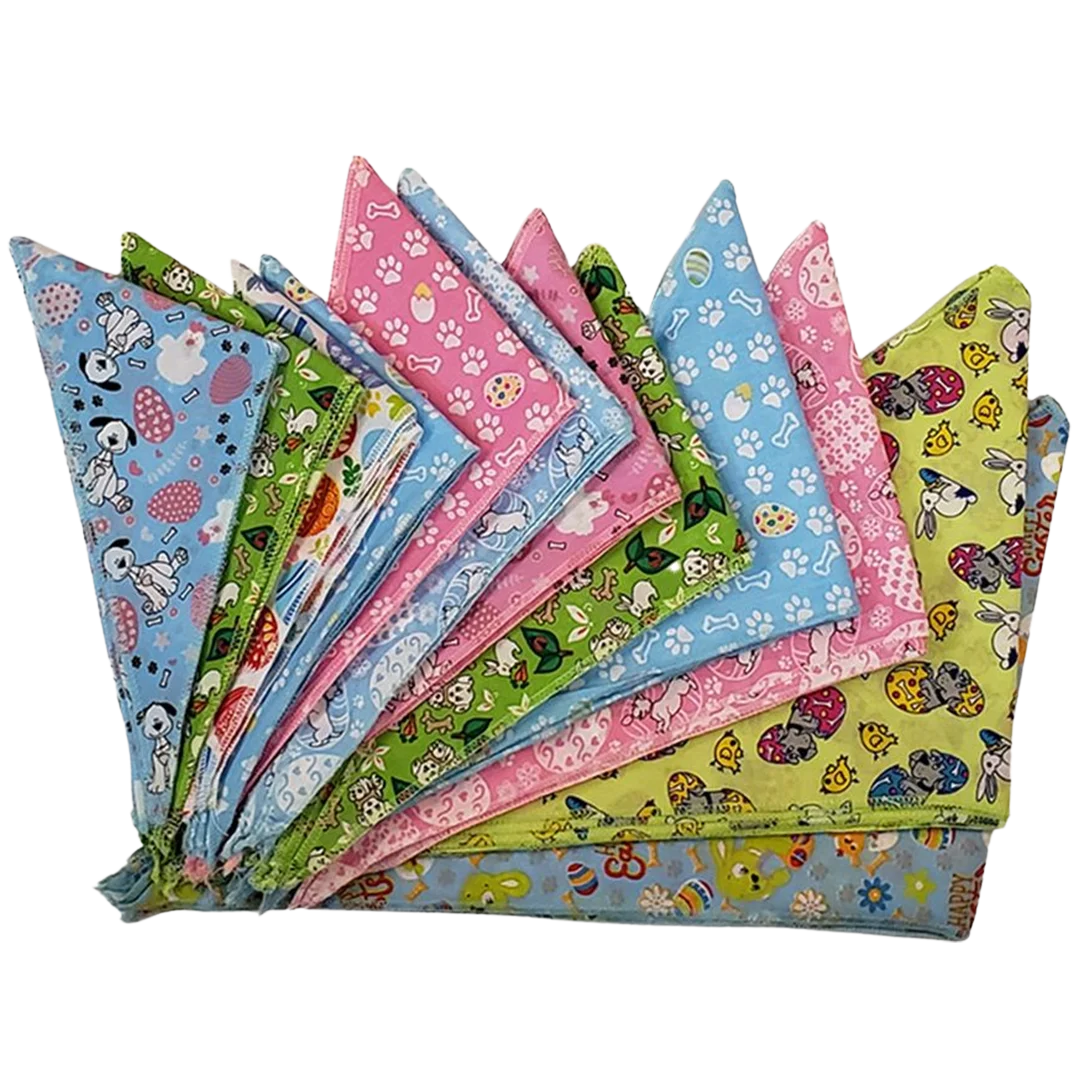 Easter Bandanas - 60 Assorted Sizes and Patterns by Bandanas Unlimited