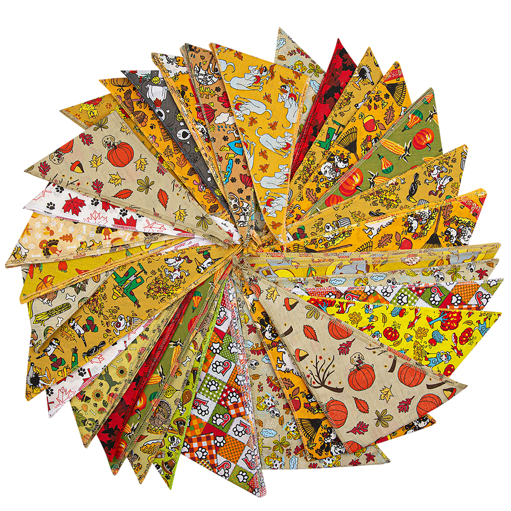 Fall & Thanksgiving 60 Assorted Bandanas by Bandanas Unlimited