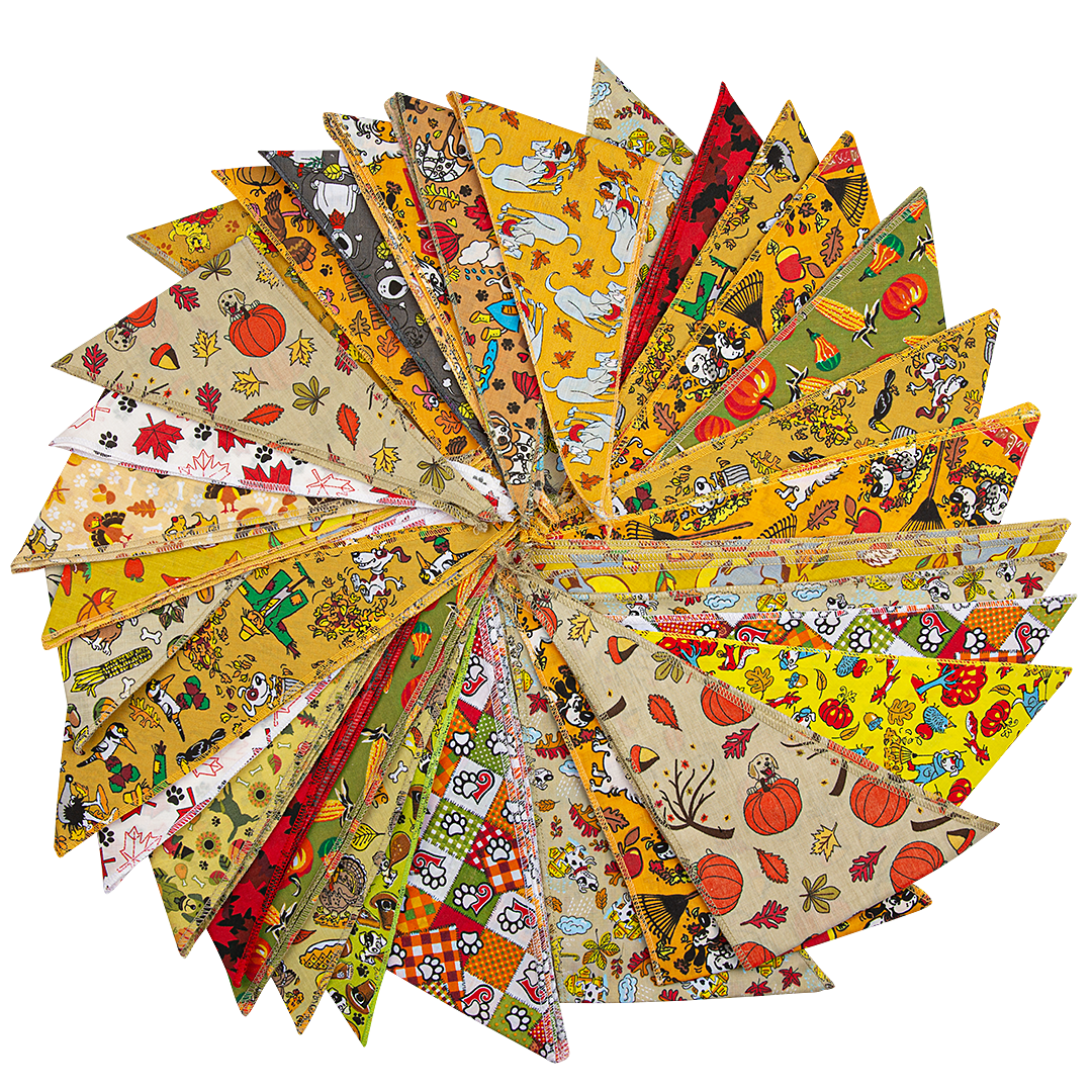 Fall & Thanksgiving 60 Assorted Bandanas by Bandanas Unlimited