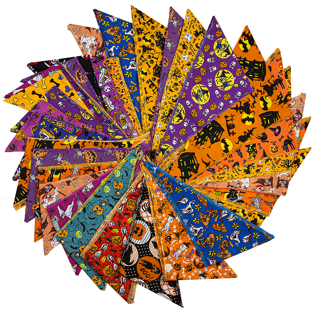 Halloween 60 Assorted Bandanas by Bandanas Unlimited