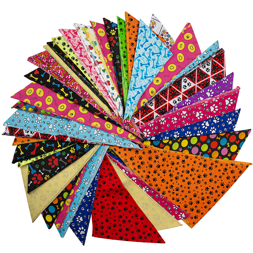 Paws & Bones 60 Assorted Bandanas by Bandanas Unlimited