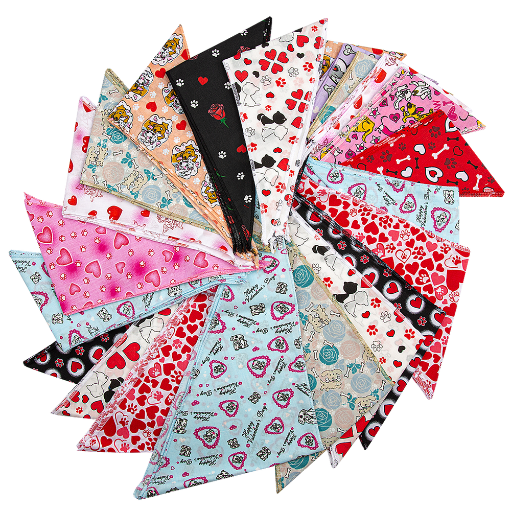 Valentine's Day 60 Assorted Bandanas by Bandanas Unlimited