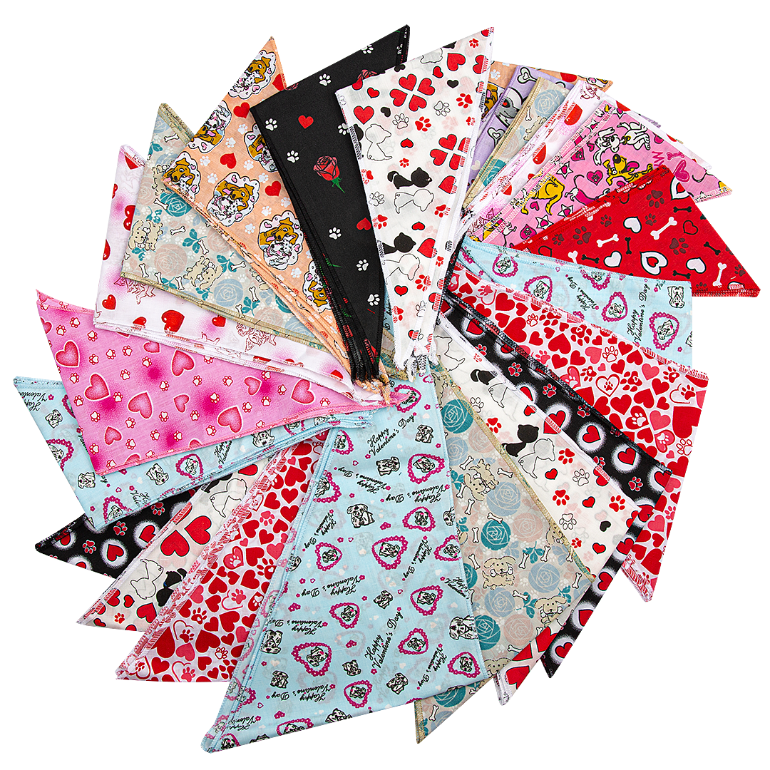 Valentine's Day 60 Assorted Bandanas by Bandanas Unlimited