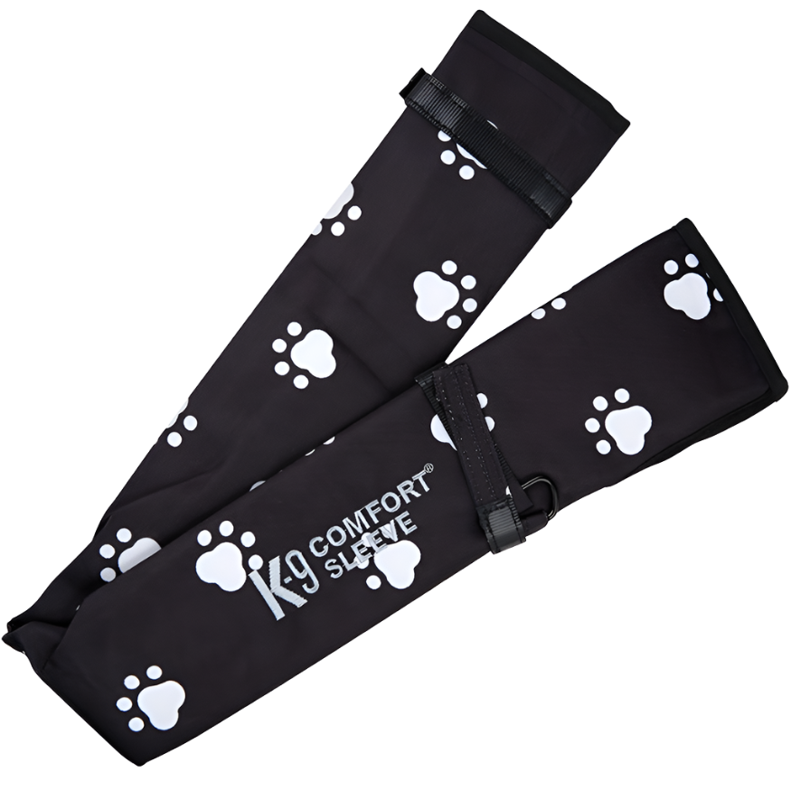 Black Puppy Paw Comfort Sleeve for Dryer Hose by Electric Cleaner