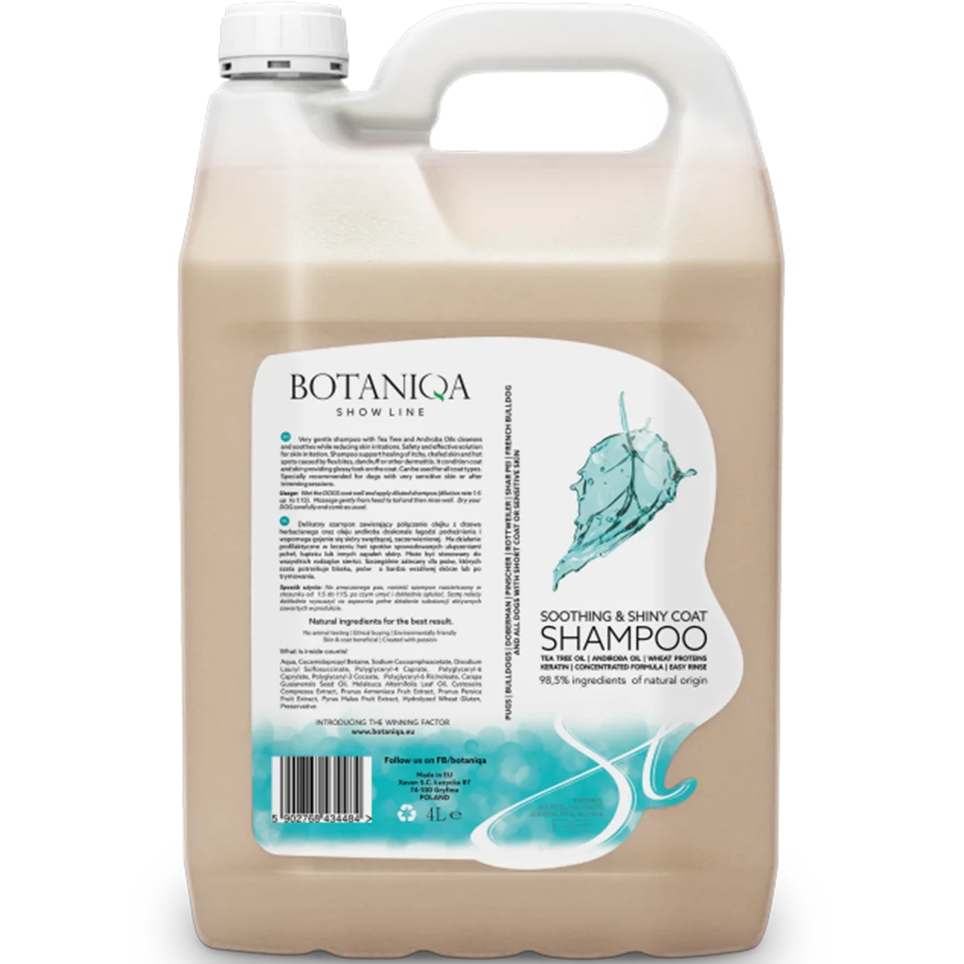 soothing shiny coat shampoo gallon botaniqa