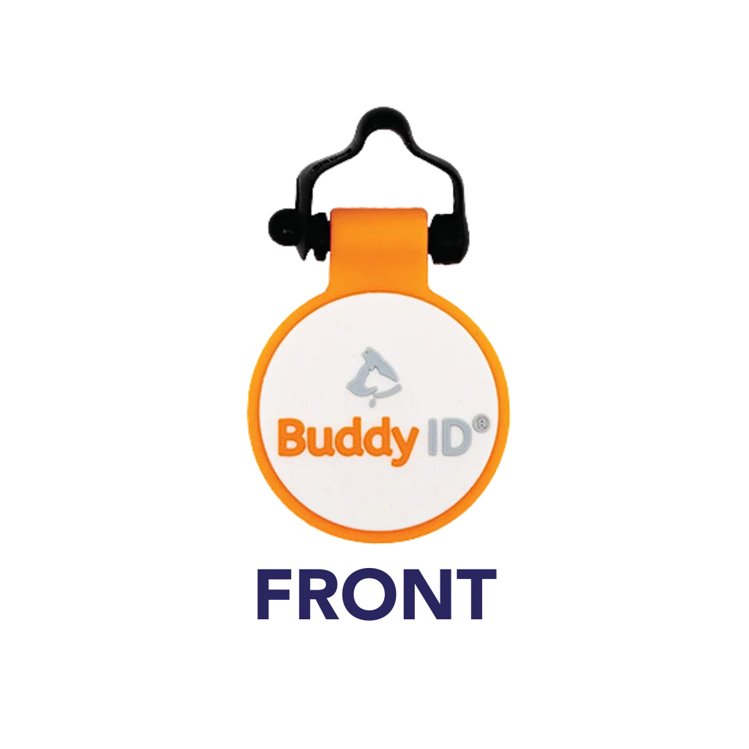 Silent Silicone Collar Tag Front by BuddyID