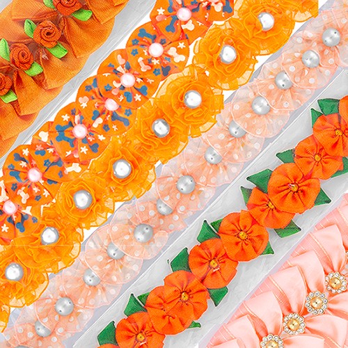 10 Orange Bows by Cecilia Bows