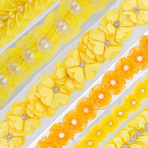 10 Yellow Bows Surprise Design and Size by Cecilia Bows