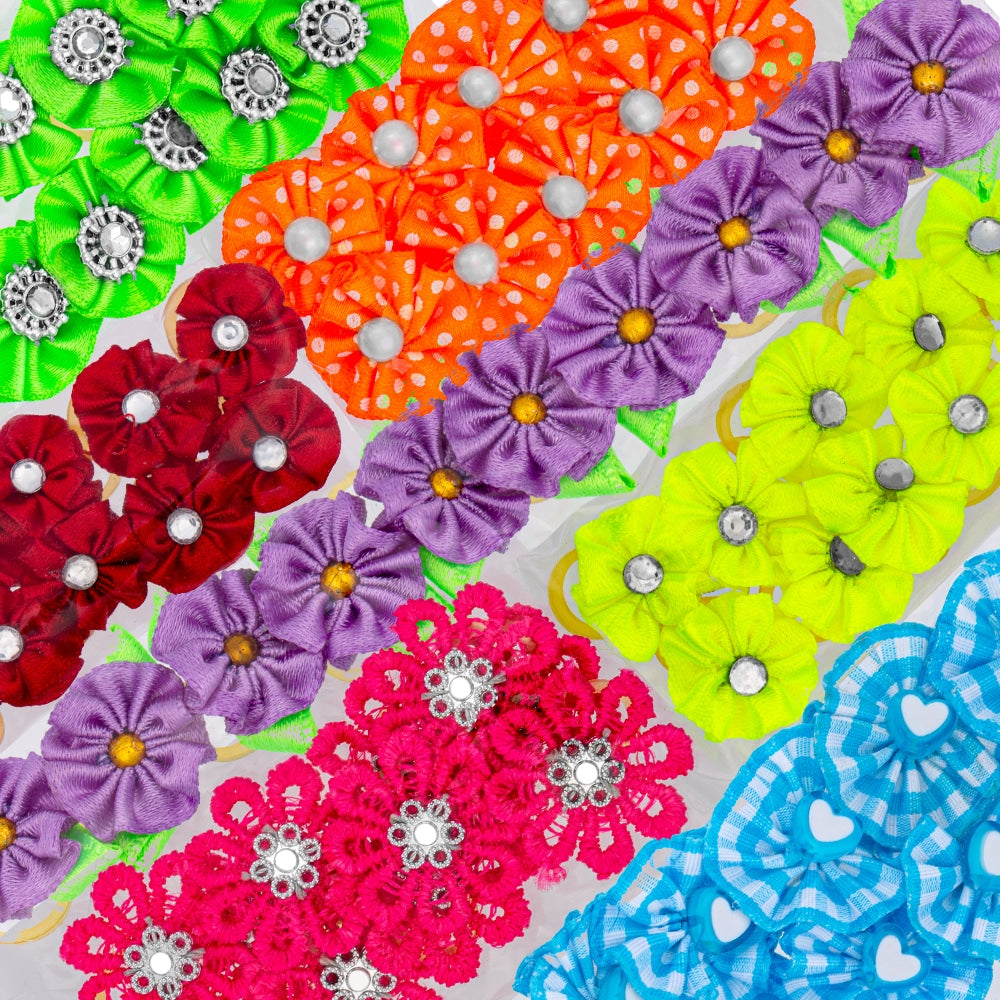 100 Tiny Little Bows - Assorted Colors by Cecilia bows