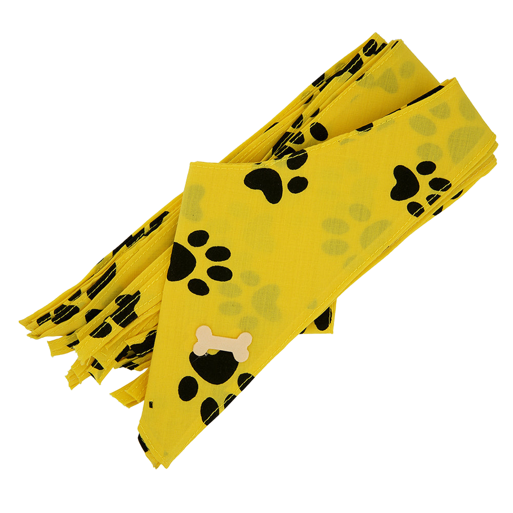 Design #26 Yellow Colored Dog Bandana by Cecilia Bows