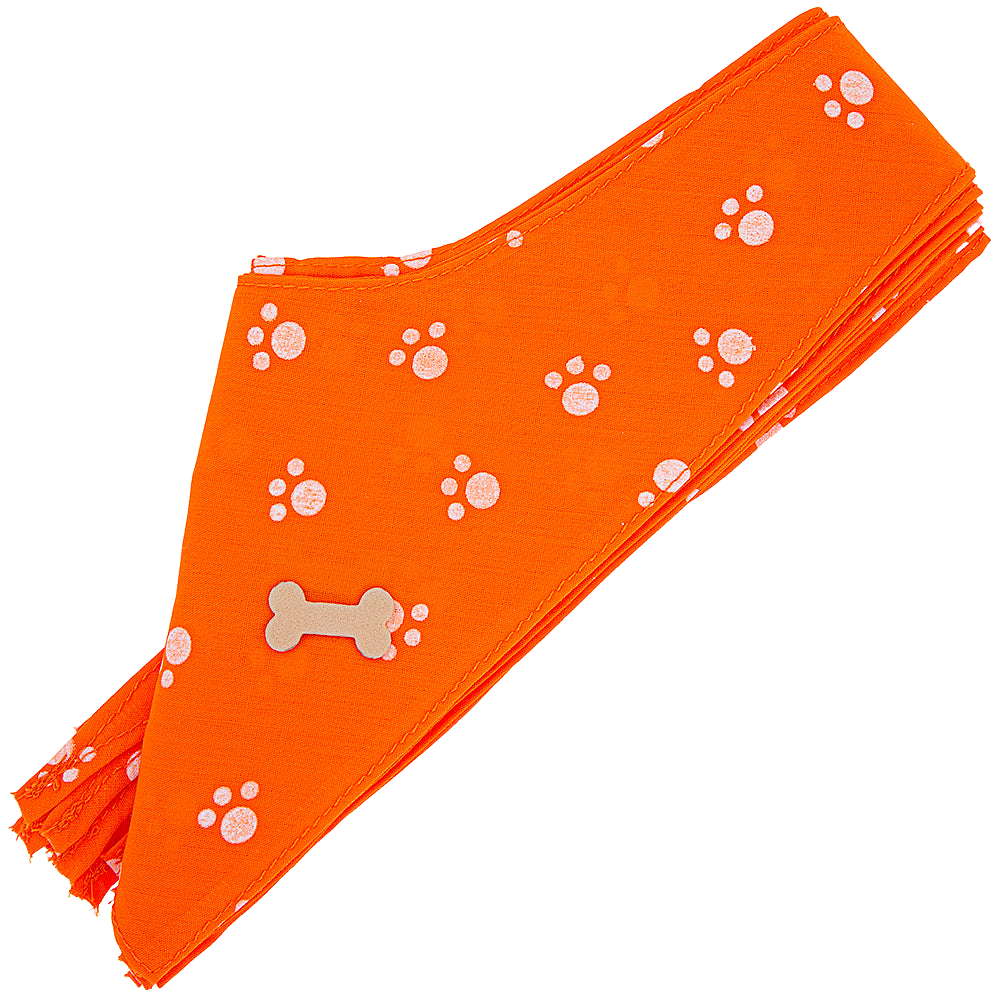 Design #46 Orange Dog Bandana by Cecilia Bows