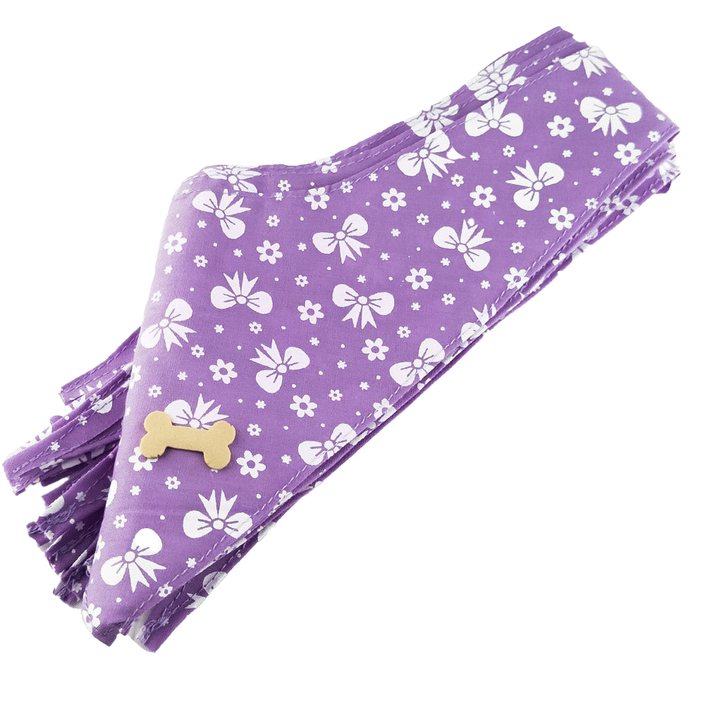 Design #60 Purple Dog Bandana by Cecilia Bows