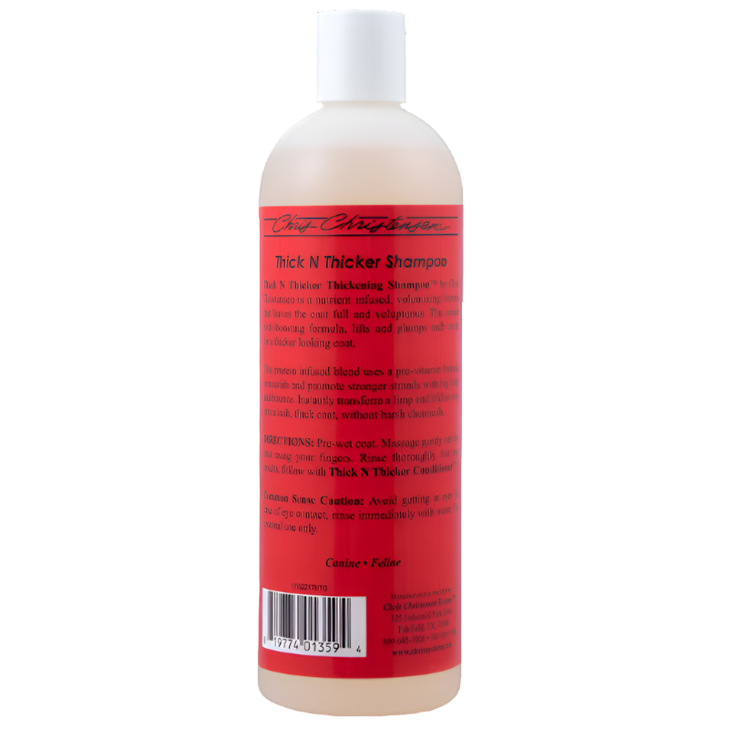 chris christensen thick n thicker thickening shampoo for dog