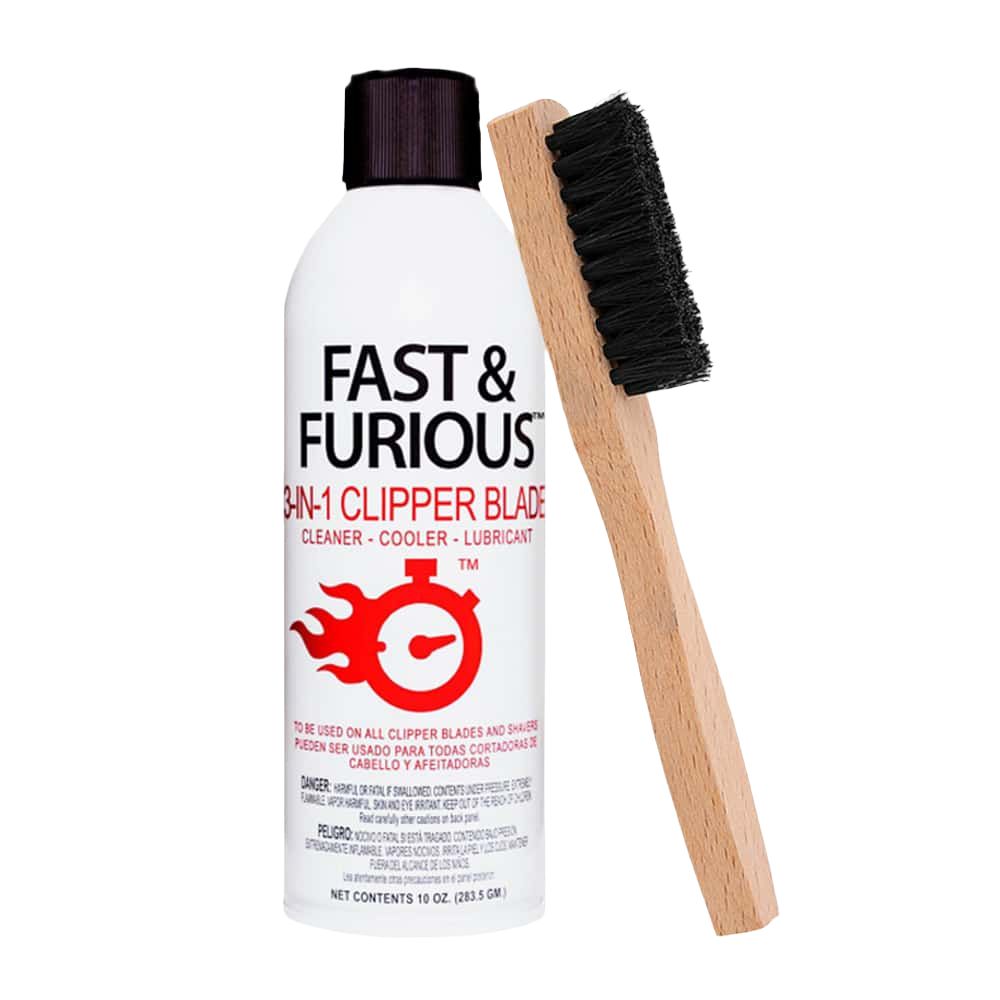 Clipper Cleaning Brush with 3-in-1 Clipper Spray by Fast & Furious