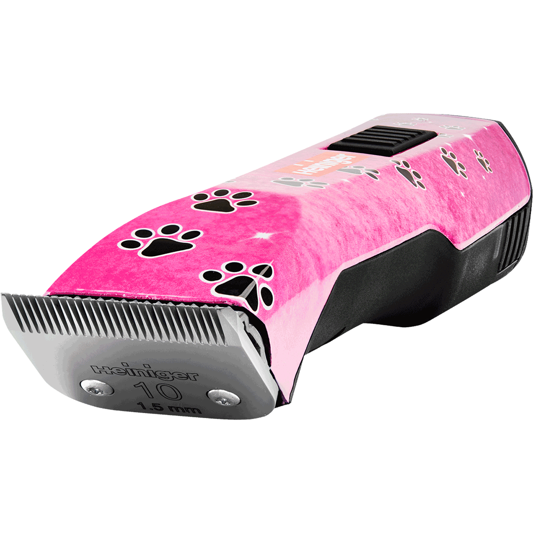 Pink Paws Saphir Cordless Clipper One Battery with Free Clipper Grip by Heiniger