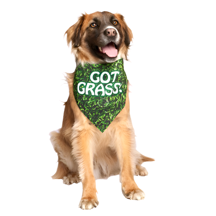 Best Got Grass Dog Bandana from Dog Fashion Living