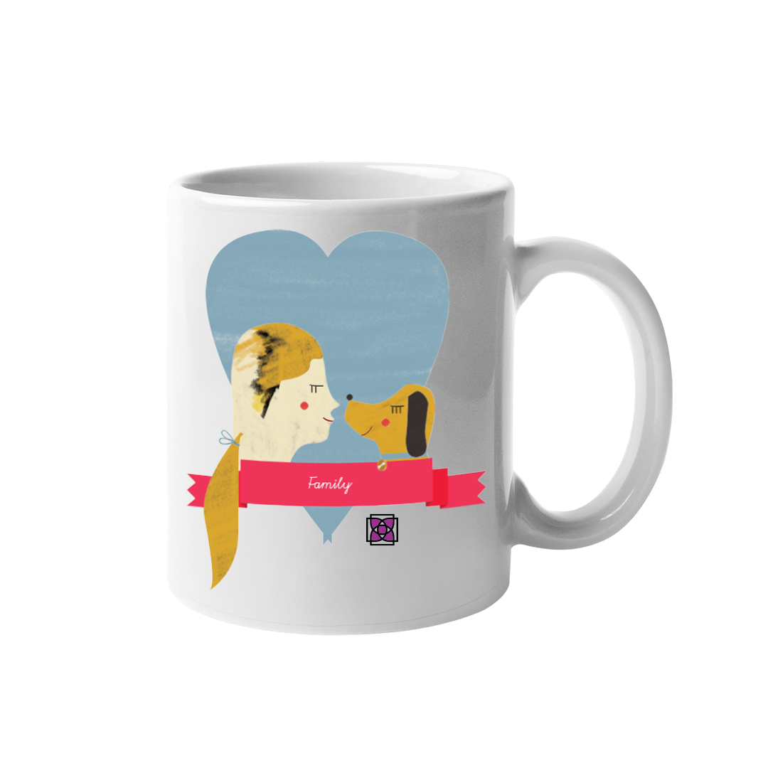 Dogs Are Family Mug by Dog Fashion Living