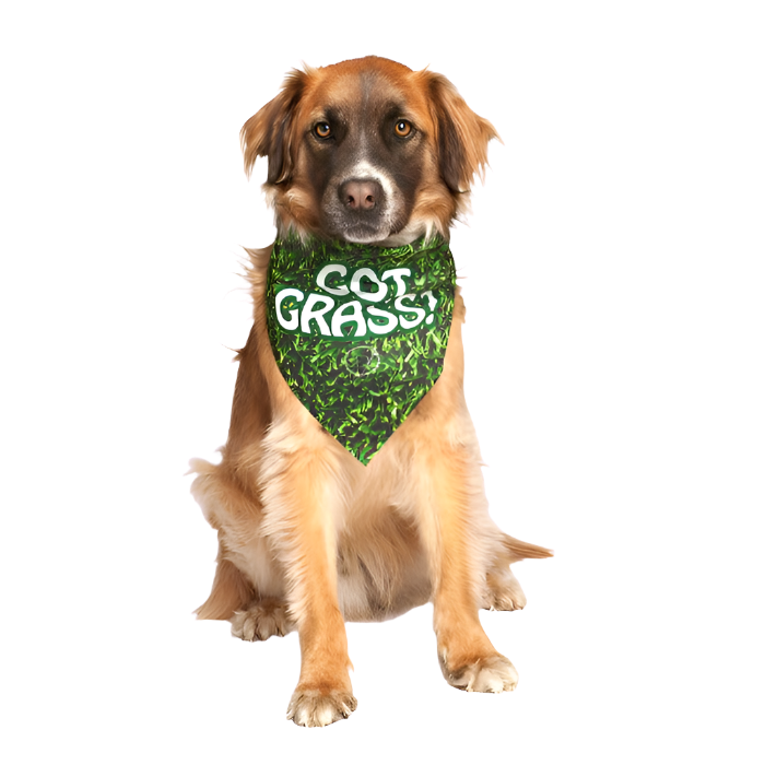 Dog Bandana Got Grass by Dog Fashion Living