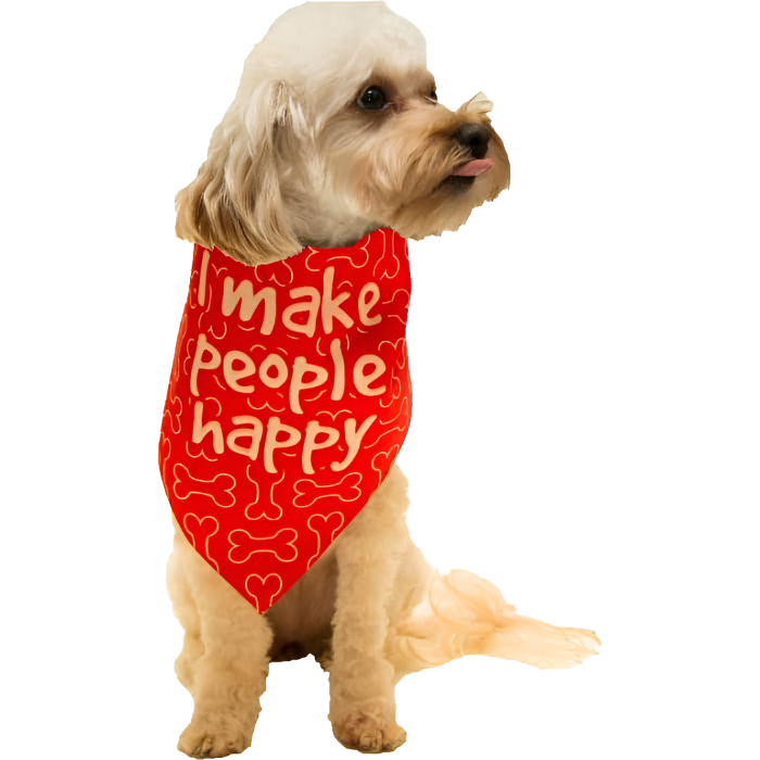 I Make People Happy Dog Bandana by Dog Fashion Living