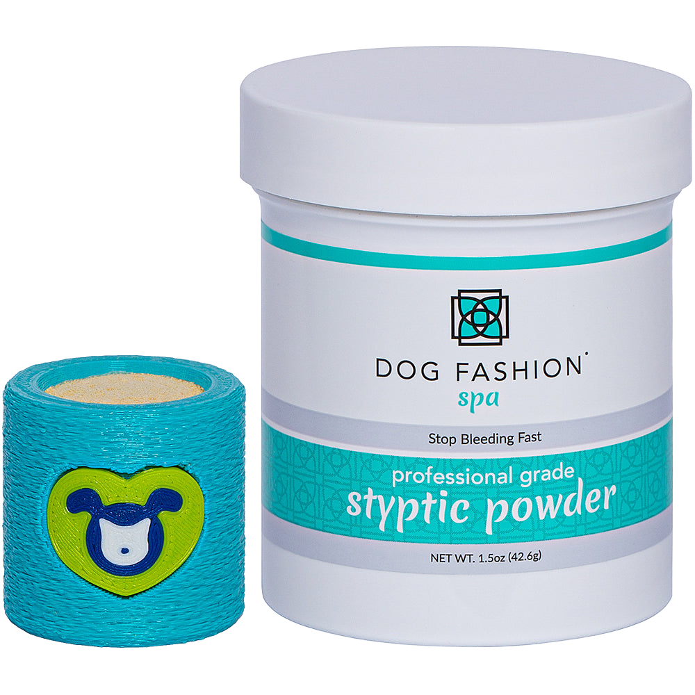 Styptic Powder with Holder Cyan by Dog Fashion Spa