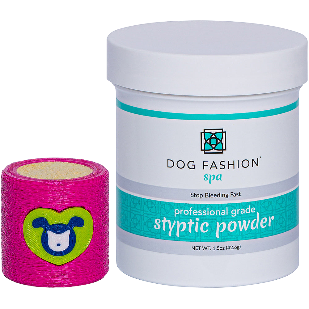 Styptic Powder with Holder Magenta by Dog Fashion Spa