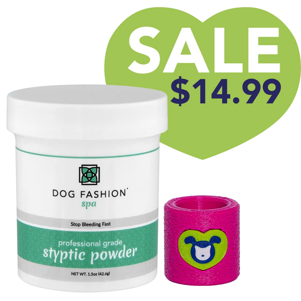 Styptic Powder with Free Holder Magenta by Dog Fashion Spa