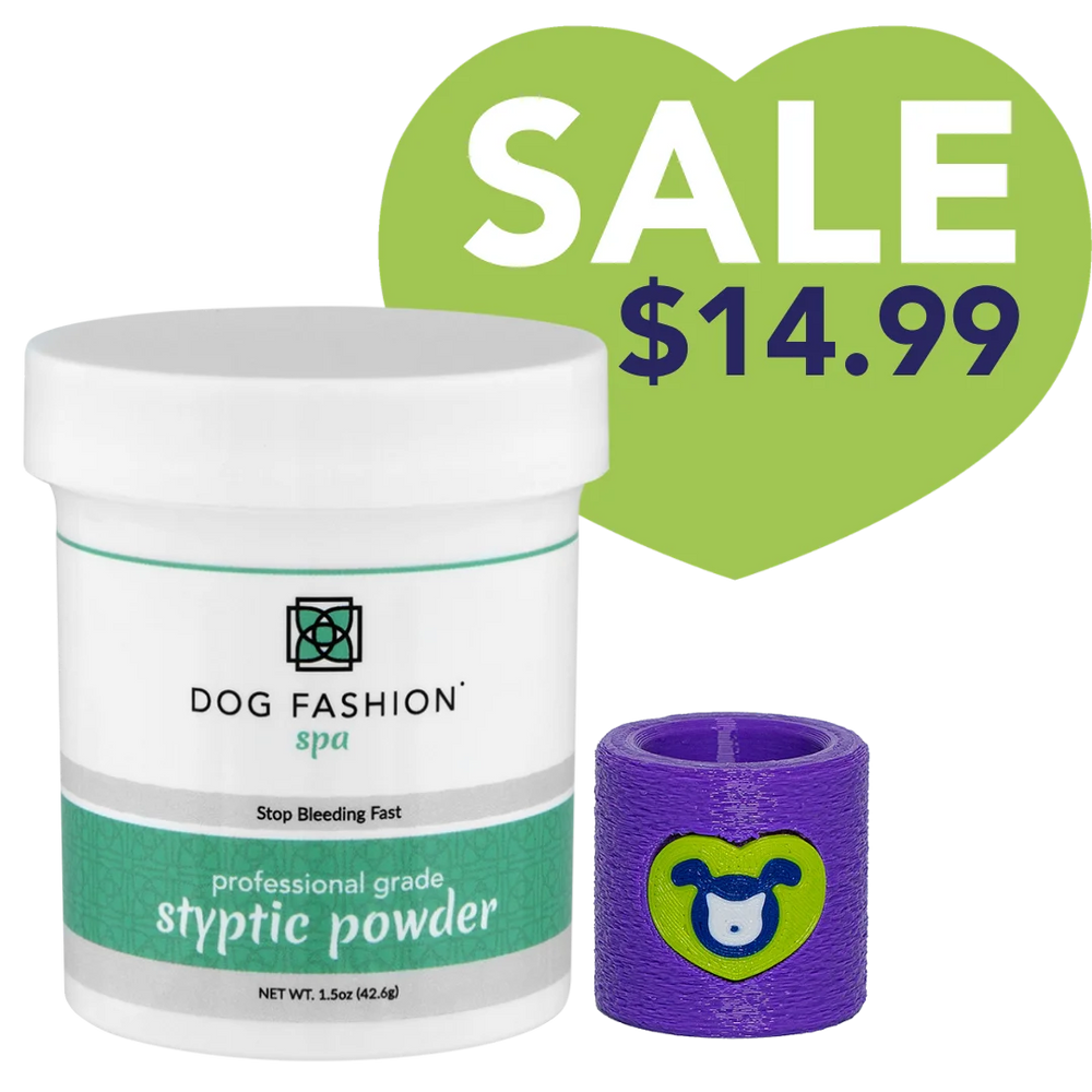 Styptic Powder with Free Holder Purple by Dog Fashion Spa