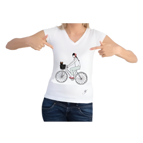 Dog Fashion Living Dog on a Bike Shirt 