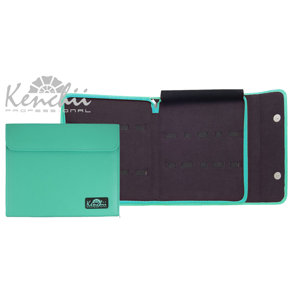 Faux Leather 10-Shear Case Turquoise by Kenchii